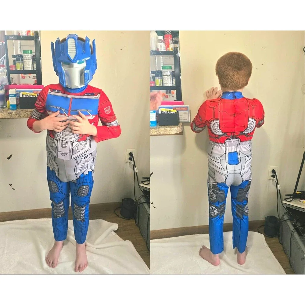 Boys Transformers Optimus Prime Converting Costume & Shield Boys Size Medium 7-8